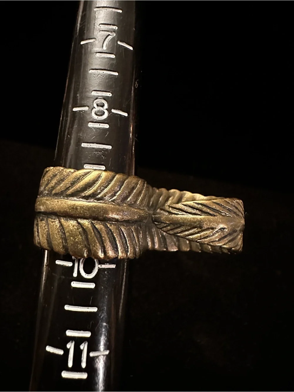 Vintage Style Gold Leaf Double Band Ring